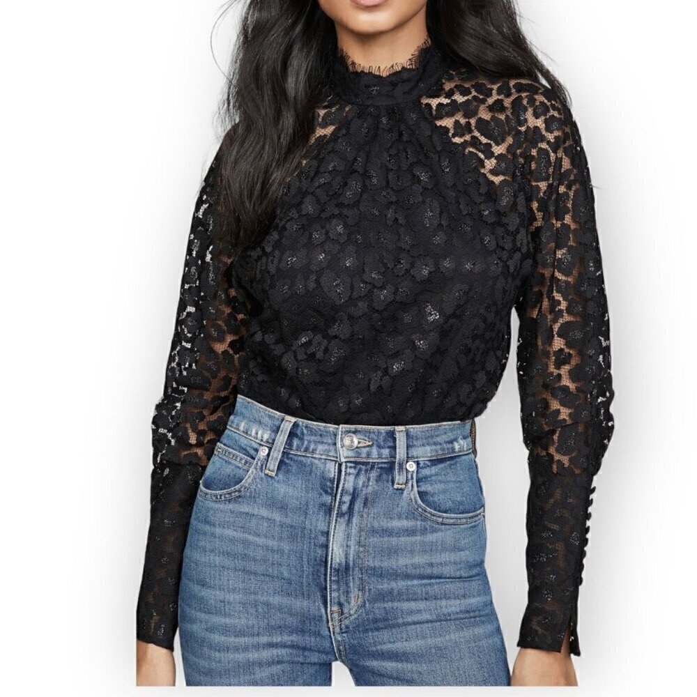 Saloni Alek‎ Blouse, Black, Size 2, New with tag